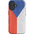 Czech Republic Flag Distressed iPhone 16 Plus Impact Case